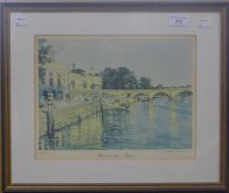 Richmond Upon Thames, limited edition print, signed, numbered 437/750, framed and glazed.