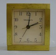 A Tiffany & Co clock. 8 cm wide.