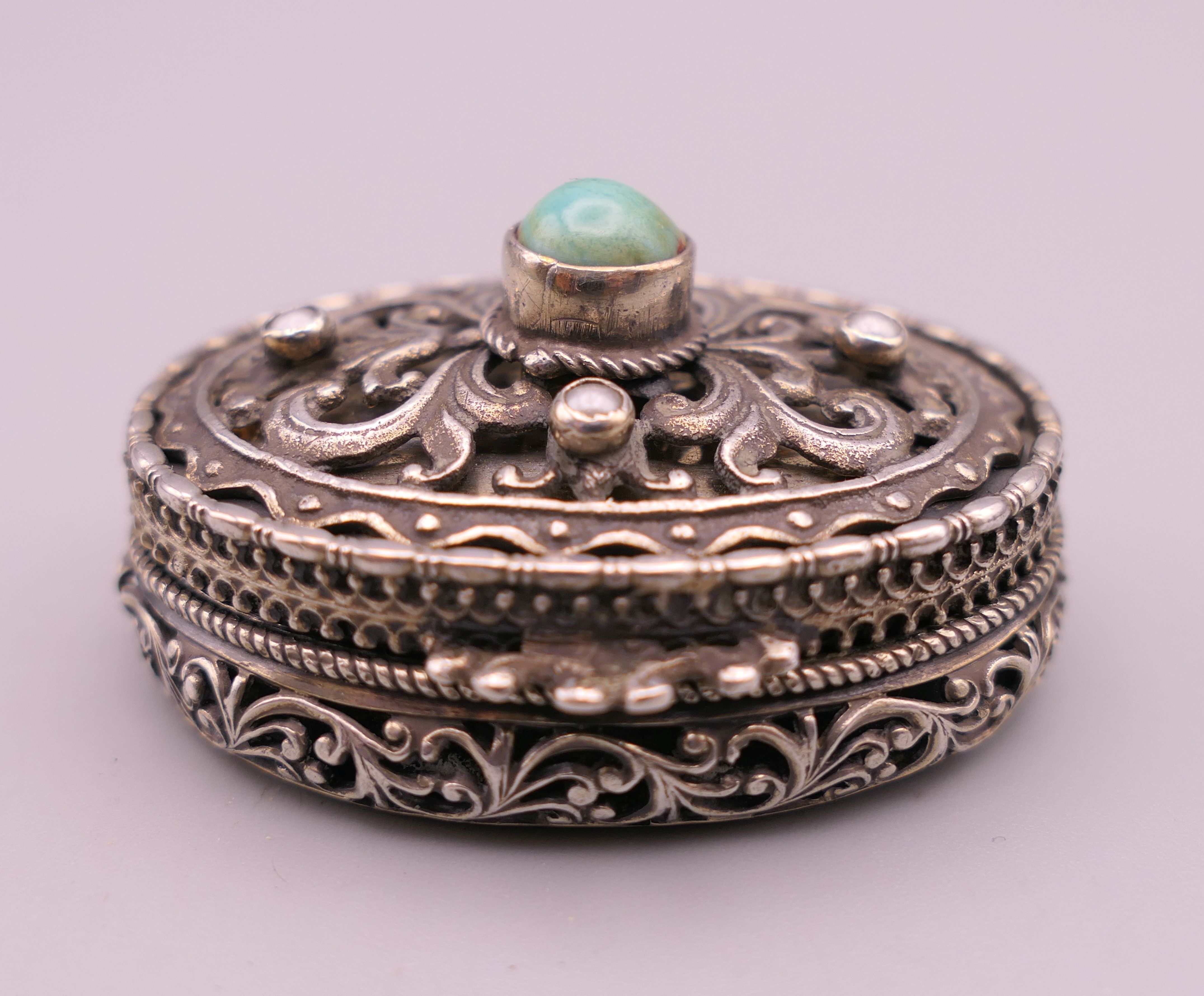 A 19th century Continental silver spice pot and cover, - Image 9 of 11