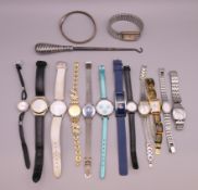 A quantity of wristwatches.