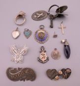 A quantity of silver jewellery, etc.