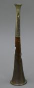 A Callow & Son hunting horn. 22.5 cm high.