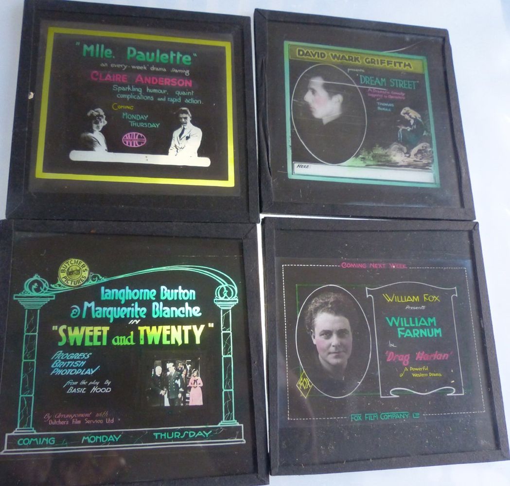 Ten magic lantern slides with film poster adverts including two Mary Pickford, Elmo Lincoln, etc. - Image 2 of 4