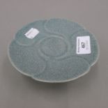 A Chinese Ge-type pale blue crackle glazed offering dish,