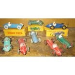 Collection of Diecast metal single seater racing cars - Dinky Toys Talbott Largo 230, Cooper Bristol