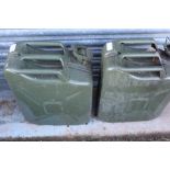 Two red diesel 20l jerry cans (2)