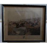 After Alken, "The Grand Leicestershire Fox Hunt", set of four prints engraved by Hunt, pub. W