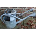 Bat12,5TGL galvanised watering can, another marked 10, max L77cm (2)