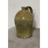 Vintage stoneware two Gallon flagon, baluster body with loop handle, stamped Gibbeson Lincoln,