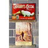 Cadbury's Cocoa tin advertising sign, another for James Purdey & Sons (2)