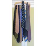 Collection of various patterned silk and other ties Dunhill, Yves Saint Lauren, Mitsukoshi, Boss,