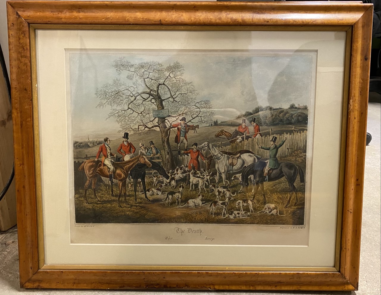 After Alken a set of four hunting prints, "Full cry," "The Death," etc engraved by R.G Reeve - Bild 3 aus 4