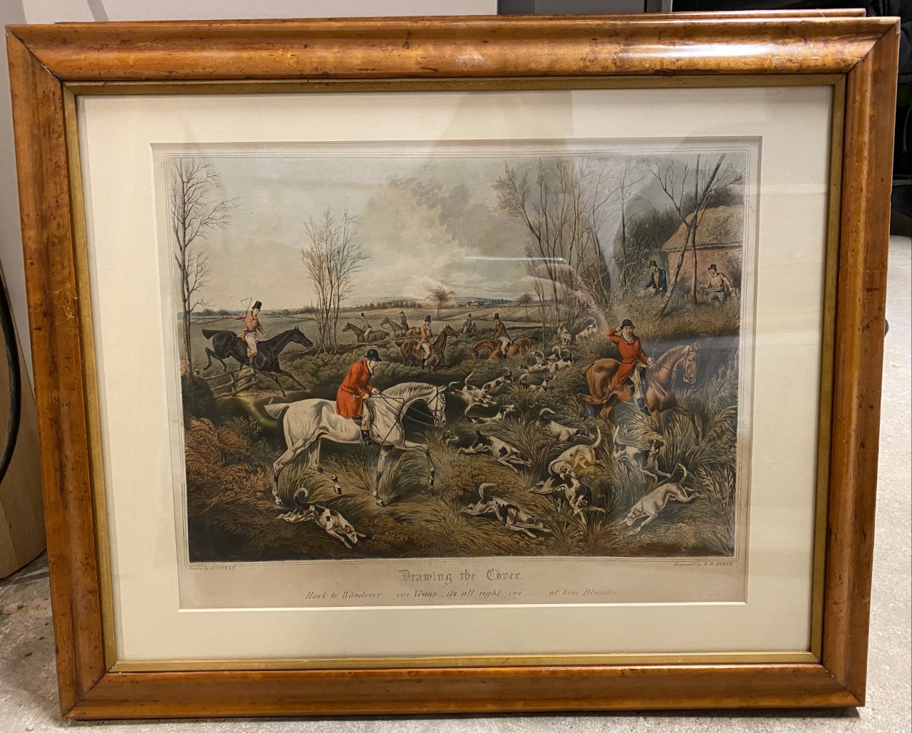 After Alken a set of four hunting prints, "Full cry," "The Death," etc engraved by R.G Reeve - Bild 2 aus 4