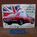 MGBGT tin sign wall art W70cm H50cm, and an American California license plate 1PNZ265 (2)