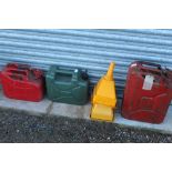 20l jerry can, 10l jerry can, plastic 10l jerry can, two funnels (5)