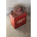 Rix red metal fuel can with brass screw cap