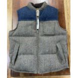 Timberland Harris Tweed goose down gilet, Size L/G