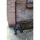 Black painted cast metal Scrayjak boot jack/scraper, RD873365, H103cm