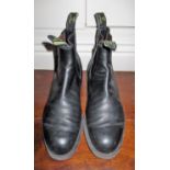 Pair of R.M.Williams black leather dealer type boots, with leather soles size 8 1/2