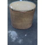 Oval Lloyd Loom style laundry basket