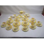 Shelley yellow phlox tea/coffee set (36)