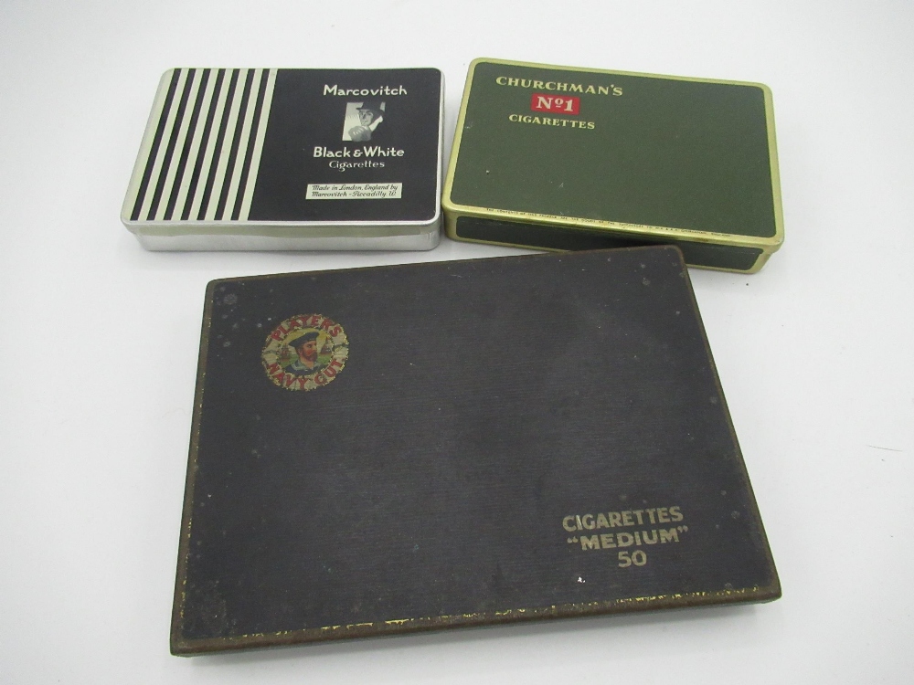 Selection of various cigarette and cigar tins containing a quantity of cigarette cards including - Image 6 of 6
