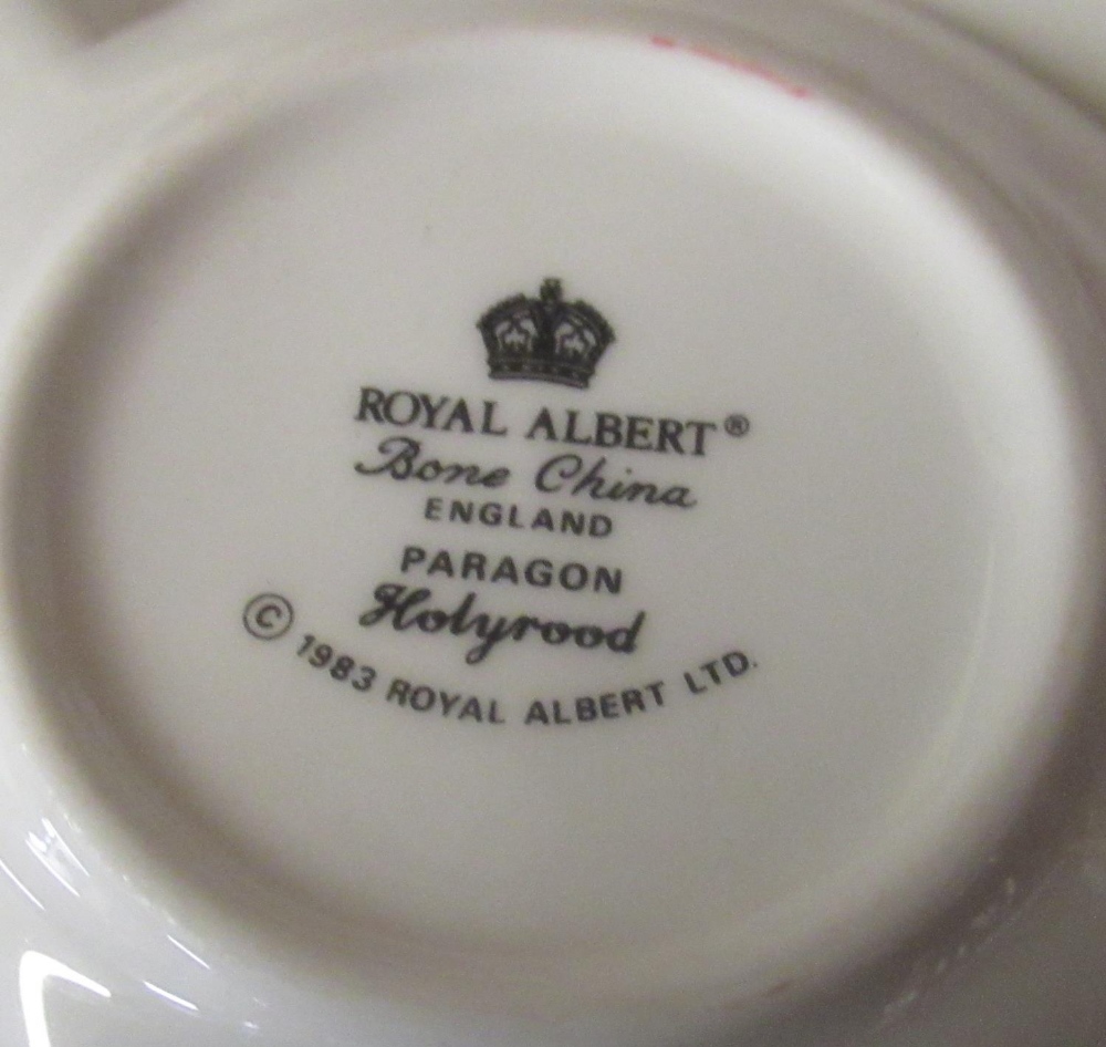 Extensive Royal Albert Paragon Holyrood dinner service with plates, cups, salt and pepper, soul - Image 11 of 12