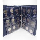 Folder containing Collectors £5 coins (18)