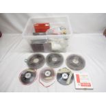 Large quantity of magnetic reel to reel tape some with hymns and sermons