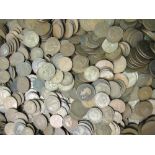 Large quantity of pre decimal coinage and pennies