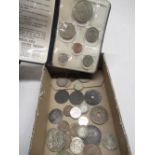 George V 1914 1/4 rupee, two George VI 1/4 rupee coins, 1912 George V Commonwealth of Australia