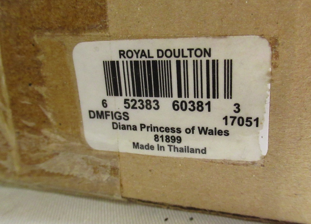 Royal Doulton figure of Diana Princess of Wales in a blue dress H23cm, in original box - Image 3 of 3