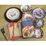 Selection of collectors plates including Davenport Lena Liu, Collector's Studio, other ceramics,