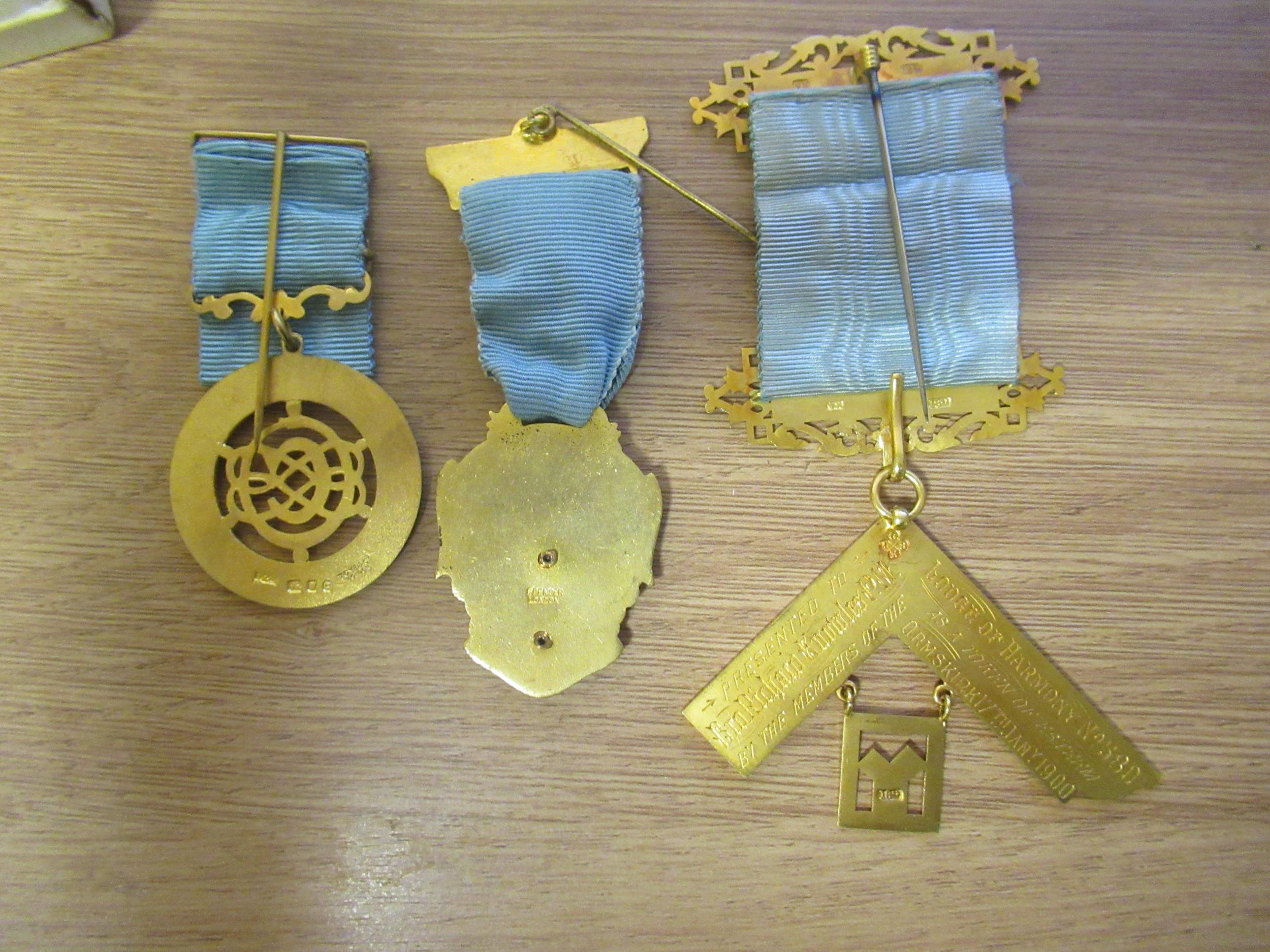 Collection of Craft & Chapter Masonic Regalia from the Harmony Lodge of Ormskirk, West Lancashire, - Image 2 of 2