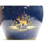 W & R Carlton Ware Persian navy blue lustre ginger jar, painters mark and patent marks to base,