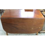 Large mahogany drop leaf table W176cm L122cm