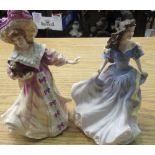 Royal Doulton Lady Doulton 1995 "Lily" and Royal Doulton Figure Of The Year 1998 "Rebecca", both