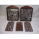 Five cased thimble sets