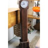 1930s walnut cased grandmother style clock, H145cm