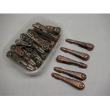 1950s copper stair rod clips