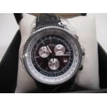 Rotary Chronospeed quartz chronograph type wristwatch with date complete with box, instructions, and