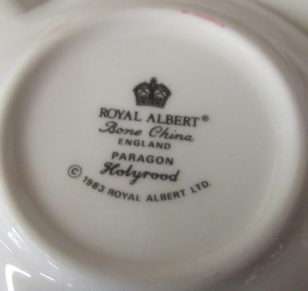 Extensive Royal Albert Paragon Holyrood dinner service with plates, cups, salt and pepper, soul - Image 12 of 12