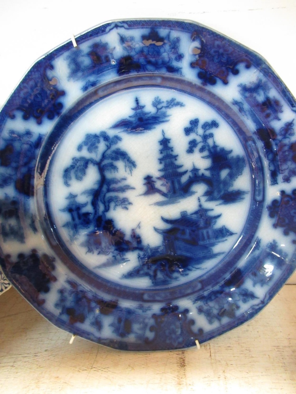 Collection of blue and white plates, bowls including W.Adams & Sons Tonquin Ironstone, Copeland - Image 3 of 3