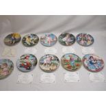 Collection of Danbury mint collectors plates with certificates, Border Fine Arts collectors plate