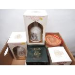 Six Bells Whisky Decanters complete with contents to include three Royal commemorative, two