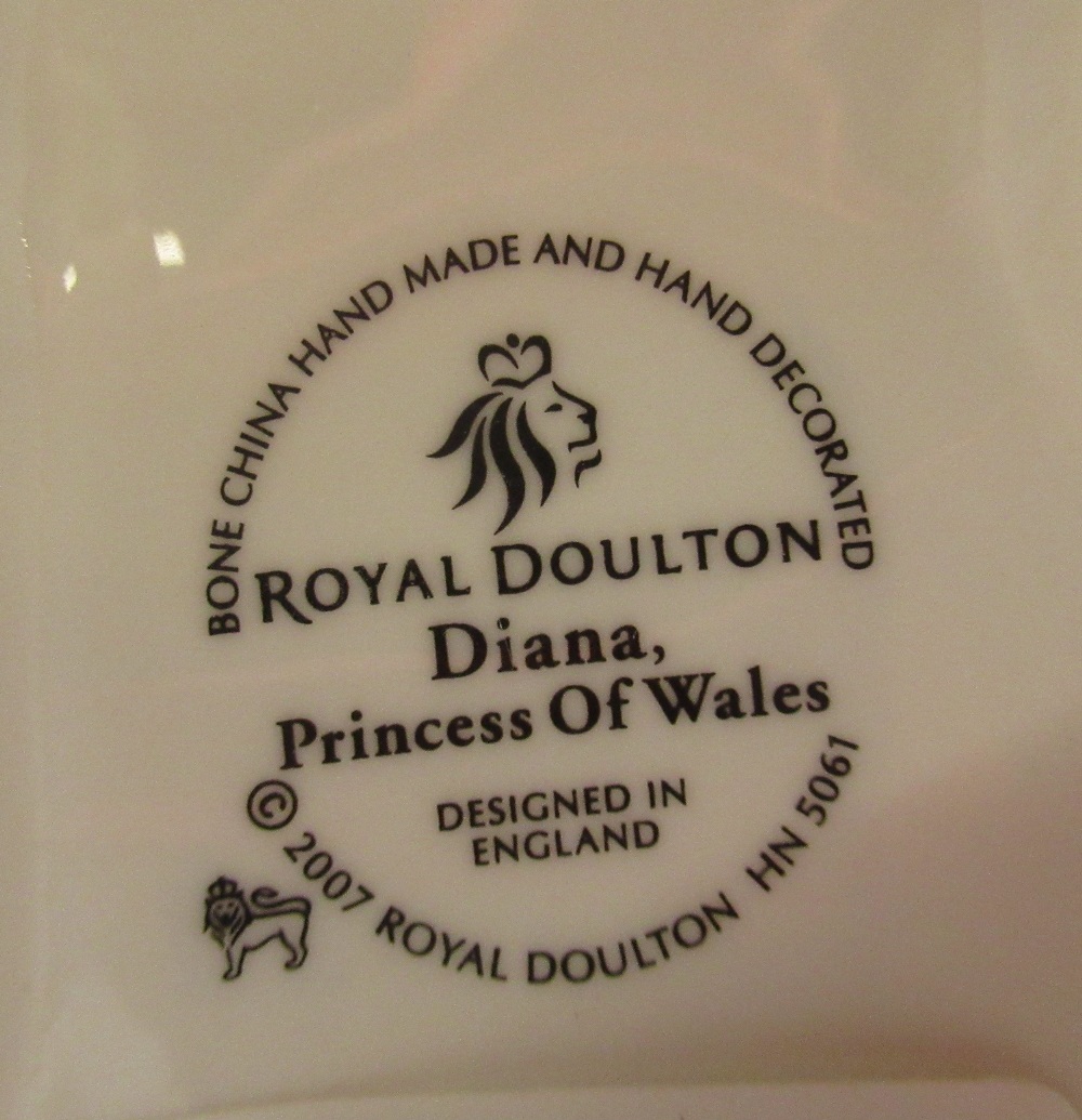 Royal Doulton figure of Diana Princess of Wales in a blue dress H23cm, in original box - Image 2 of 3