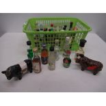 Large selection of miniature spirits and liquors, to include blended Whisky, Gin, Port etc.