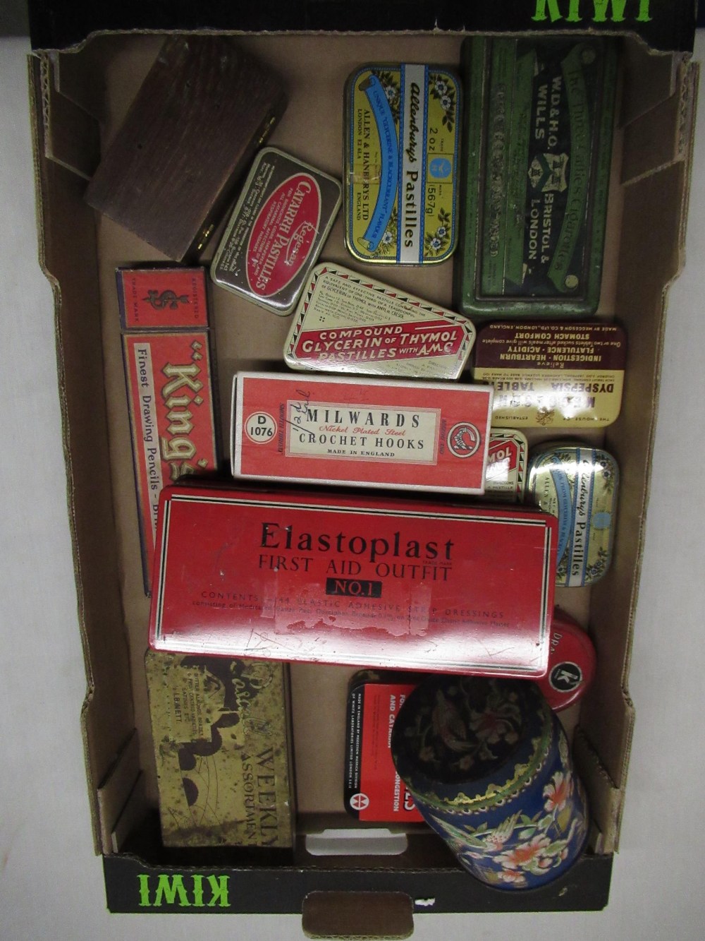 Pascal Weekly Assortment vintage sweet tin and a collection of other vintage tins including W.D. & - Image 2 of 2