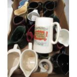 Twenty three branded ceramic whisky advertising water jugs, Glenlivet, VAT 69, Black Bottle,