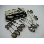 Hallmarked Sterling silver Christening spoon, in fitted case by Cooper Brothers & Sons Ltd,